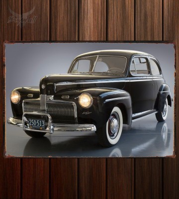 Металлическая табличка Ford V8 Super Deluxe Tudor Sedan (21A-70B)